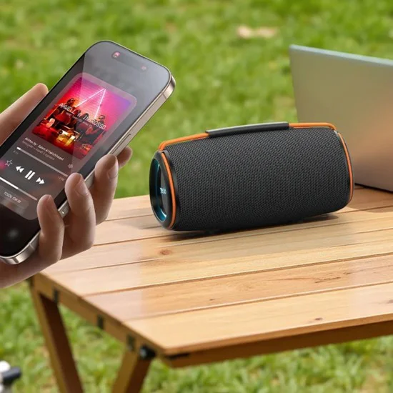 Безжична колонка Yesido YSW38 - Bluetooth 5.3, RGB Lighting, TWS, TF Card, USB, AUX, 2000mAh, 30W - Черна