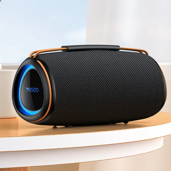 Безжична колонка Yesido YSW38 - Bluetooth 5.3, RGB Lighting, TWS, TF Card, USB, AUX, 2000mAh, 30W - Черна
