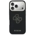 Калъф за iPhone 17 Pro - Guess Hardcase Resin Logo - Черен