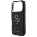 Калъф за iPhone 17 Pro - Guess Hardcase Resin Logo - Черен