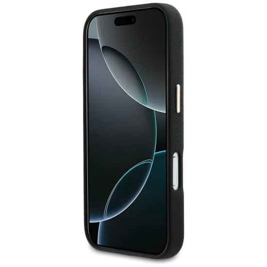 Калъф за iPhone 17 Pro Max - Guess Hardcase Resin Logo - Черен