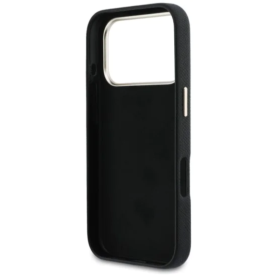 Калъф за iPhone 17 Pro Max - Guess Hardcase Resin Logo - Черен