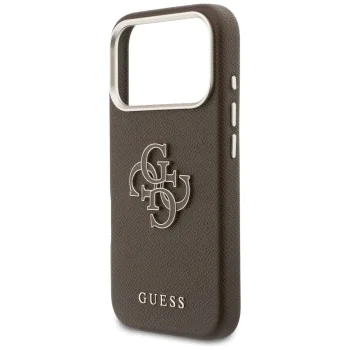 Калъф за iPhone 17 Pro - Hardcase Resin Logo - Guess - Кафяв