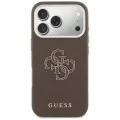 Калъф за iPhone 17 Pro Max - Guess Hardcase Resin Logo - Кафяв