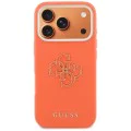 Калъф за iPhone 17 Pro - Guess Hardcase Resin Logo - Оранжев
