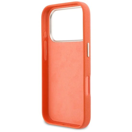 Калъф за iPhone 17 Pro - Guess Hardcase Resin Logo - Оранжев
