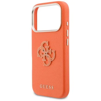 Калъф за iPhone 17 Pro - Guess Hardcase Resin Logo - Оранжев