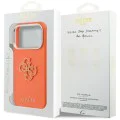 Калъф за iPhone 17 Pro - Guess Hardcase Resin Logo - Оранжев