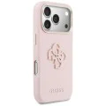 Калъф за iPhone 17 Pro Max - Guess Hardcase Resin Logo - Розов