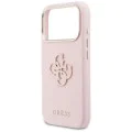 Калъф за iPhone 17 Pro Max - Guess Hardcase Resin Logo - Розов