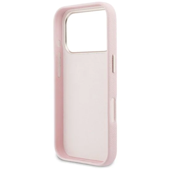 Калъф за iPhone 17 Pro Max - Guess Hardcase Resin Logo - Розов