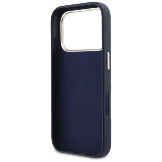 Калъф за iPhone 17 Pro - Guess Hardcase Resin Logo - Син
