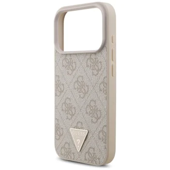 Калъф за iPhone 17 Pro - Guess Hardcase 4G with Strap Triangle Logo MagSafe - Розов