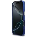 Калъф за iPhone 17 Pro - Guess IML Peony Dot MagSafe - Син