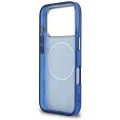 Калъф за iPhone 17 Pro - Guess IML Peony Dot MagSafe - Син
