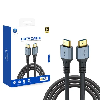 Видео кабел Lito HD119 (LD-H11) - HDMI към HDMI, 8K@60Hz, HDR, 1.8м - Черен