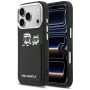 Калъф за iPhone 17 Pro Max - Karl Lagerfeld Hardcase Leather K&C Print & Pocket - Черен