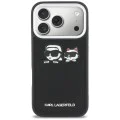Калъф за iPhone 17 Pro Max - Karl Lagerfeld Hardcase Leather K&C Print & Pocket - Черен