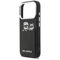 Калъф за iPhone 17 Pro Max - Karl Lagerfeld Hardcase Leather K&C Print & Pocket - Черен