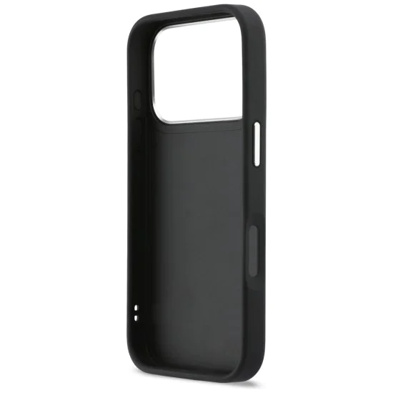 Калъф за iPhone 17 Pro Max - Karl Lagerfeld Hardcase Leather K&C Print & Pocket - Черен