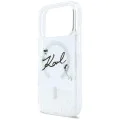 Калъф за iPhone 17 Pro - Karl Lagerfeld Glitter Karl Script Logo MagSafe - Прозрачен