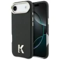 Калъф за iPhone 17 Air - Karl Lagerfeld Hardcase Leather Khead Logo MagSafe - Черен