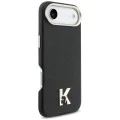 Калъф за iPhone 17 Air - Karl Lagerfeld Hardcase Leather Khead Logo MagSafe - Черен