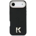 Калъф за iPhone 17 Air - Karl Lagerfeld Hardcase Leather Khead Logo MagSafe - Черен