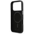 Калъф за iPhone 17 Pro Max - Karl Lagerfeld Hardcase Leather K&C Head Pin MagSafe - Черен