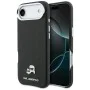 Калъф за iPhone 17 Air - Karl Lagerfeld Hardcase Leather K&C Head Pin MagSafe - Черен