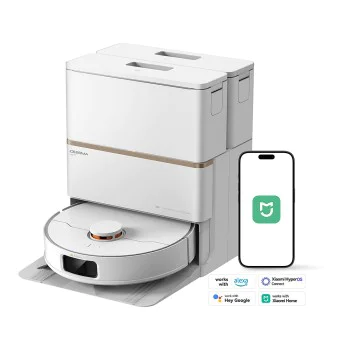 Прахосмукачка робот Deerma X80 - сухо и мокро почистване, 15000Pa, лазерен сензор, 5200mAh - Бяла