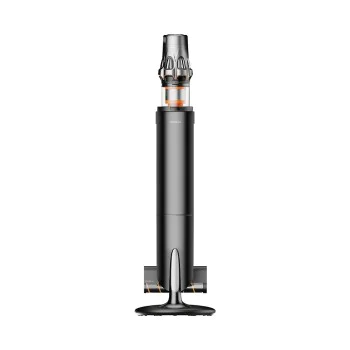 Безжична прахосмукачка Deerma T50W XT Station - 27000Pa, 600W, 2500mAh, HEPA, Cyclone Technology, LED дисплей - Черна