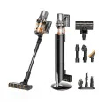 Безжична прахосмукачка Deerma T50W XT Station - 27000Pa, 600W, 2500mAh, HEPA, Cyclone Technology, LED дисплей - Черна