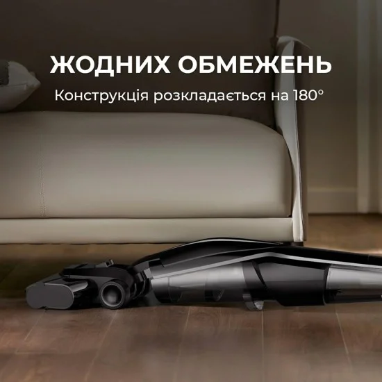 Безжична прахосмукачка Deerma VX100 Ultra - Dry & Wet Cleaning, 20000Pa, 300W, Auto Brush Wash, 6x4000mAh, IPX6 - Черна