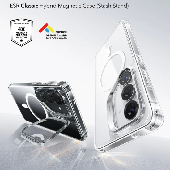 Калъф за Samsung Galaxy S26 Plus - Classic Hybrid HaloLock Kickstand - ESR - Прозрачен