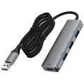 Хъб 4 в 1 Acefast (J17) - 4 x USB3.0, 5Gbps, Plug & Play, алуминиева сплав - Сив