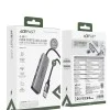 Хъб 4 в 1 Acefast (J17) - 4 x USB3.0, 5Gbps, Plug & Play, алуминиева сплав - Сив