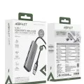 Хъб 4 в 1 Acefast (J17) - 4 x USB3.0, 5Gbps, Plug & Play, алуминиева сплав - Сив