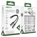Адаптер Acefast (J14) - USB-C към 2x USB-C, 60W, Hi-Fi аудио, Plug & Play - Черен
