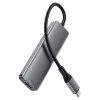 Хъб 4 в 1 Acefast (J15) - Type-C към 4x USB3.0, 5Gbps, алуминиева сплав - Сив