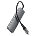 Хъб 4 в 1 Acefast (J15) - Type-C към 4x USB3.0, 5Gbps, алуминиева сплав - Сив
