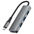 Хъб 4 в 1 Acefast (J15) - Type-C към 4x USB3.0, 5Gbps, алуминиева сплав - Сив