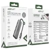 Хъб 4 в 1 Acefast (J15) - Type-C към 4x USB3.0, 5Gbps, алуминиева сплав - Сив