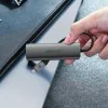 Хъб 4 в 1 Acefast (J15) - Type-C към 4x USB3.0, 5Gbps, алуминиева сплав - Сив