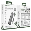 Докинг станция 5 в 1 Acefast (J16) - USB-C към 3x USB3.0, PD 90W, HDMI 4K@60Hz - Сива