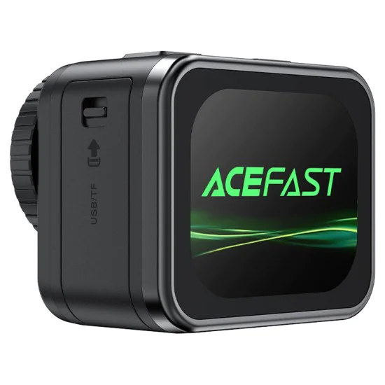 Екшън камера Acefast (X1) - 4K, 20MP, Wi-Fi, EIS, IPX8 21м водоустойчива - Черна