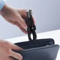 Кабел за данни Acefast (C23-03) - USB-C към USB-C, Smart Power-Off, 60W, 1.2м - Черен