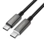 Кабел за данни Acefast (C23-03) - USB-C към USB-C, Smart Power-Off, 60W, 1.2м - Черен