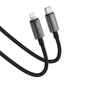 Кабел за данни Acefast (C23-01) - USB-C към Lightning, 30W, 1.2м - Черен
