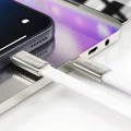 Кабел за данни Acefast (C24-03) - Type-C към Type-C, 60W, плосък дизайн, 1.2м - Бял